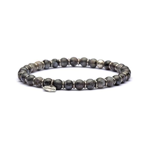 Bracciale Uomo Pietre Dure in Argento con Agata ANTRACITE Colore Grigio FREEDOMVariante 1