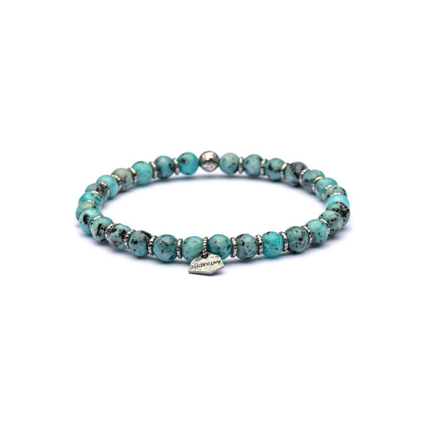 Bracciale Uomo Pietre Dure in Argento ANTRACITE Colore Azzurro OLIMPIA