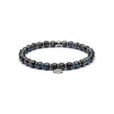 Bracciale Uomo Pietre Dure in Argento ANTRACITE Colore Blu CHEOPE