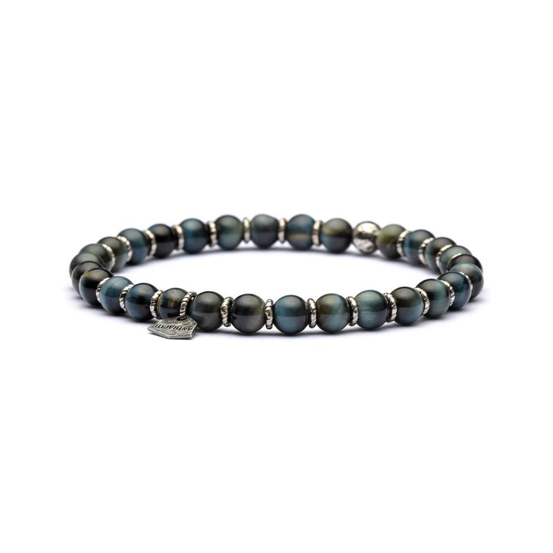 Bracciale Uomo Pietre Dure in Argento ANTRACITE Colore Blu CHEOPEVariante 1