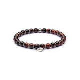 Bracciale Uomo Pietre Dure in Argento ANTRACITE Colore Rosso SAGRADA