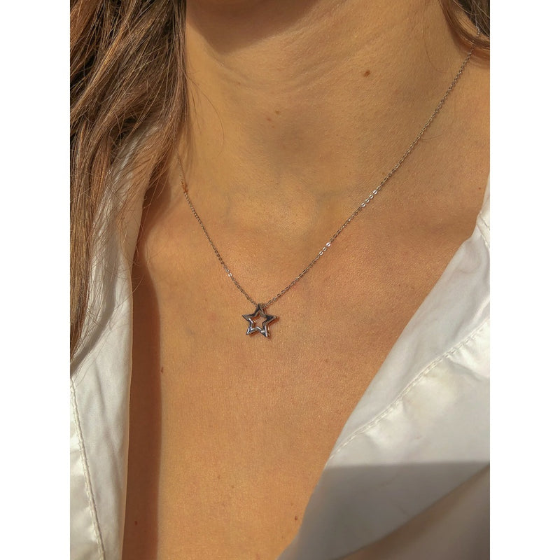 Collana Donna Con Pendente in Oro Bicolore con Diamante COMETE GLB 1449Variante 2