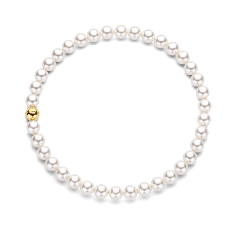 Collana Ti Sento con perle bianche 10 mm e chiusura in argento dorato 34017YP Variante2