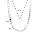 Collana Ti Sento con perle bianche 8 mm e chiusura in argento 23012PW Dimensioni