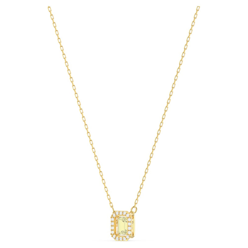 Swarovski collana donna dorata con pendente in cristallo ottagonale giallo 5598421 Variante2