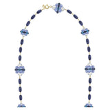 Collana donna Swarovski dorata con cristalli azzurri e perle in sodalite 5601905 Variante2