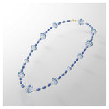 Collana donna Swarovski dorata con cristalli azzurri e perle in sodalite 5601905 Variante3