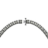 Swarovski collana tennis da donna con cristalli quadrati grigi su montatura placcata rutenio 5613900 Dettaglio