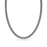Swarovski collana tennis da donna con cristalli quadrati grigi su montatura placcata rutenio 5613900
