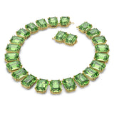 Swarovski collana donna tennis con cristalli verdi ottagonali a griffe 5598261 Variante1