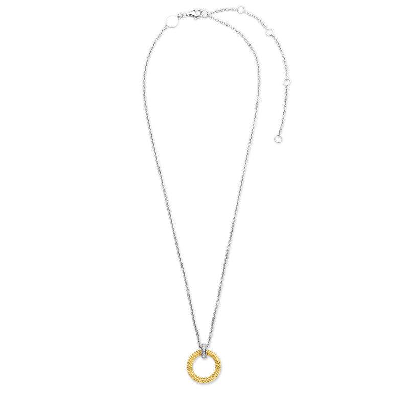 Collana TI SENTO donna in argento rodiato con pendente circolare dorato 3999ZY Variante3