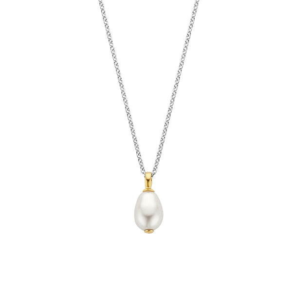 TI SENTO Collana da donna in argento con pendente perla barocca bianca 3995PW