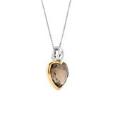 Collana donna Ti Sento in argento con pendente a cuore con bordo dorato e cristallo marrone 6800TT Variante1