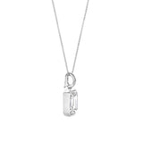 Collana TI SENTO donna in argento rodiato con pendente in zircone taglio smeraldo 6817ZI Variante