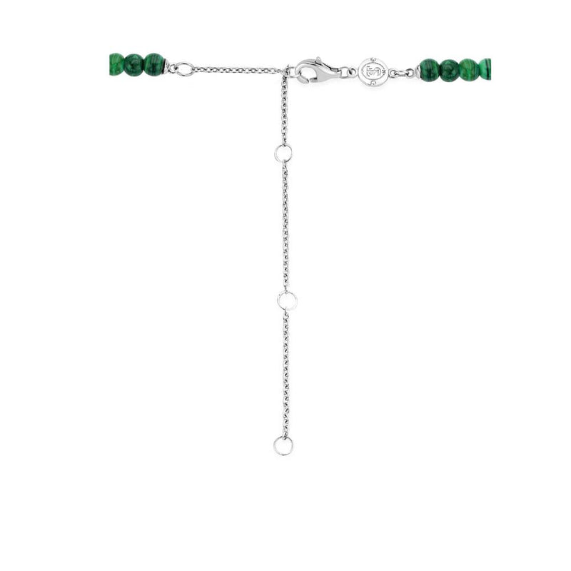 Collana donna Ti Sento Milano in argento con perline color verde malachite 3916MA Dettaglio