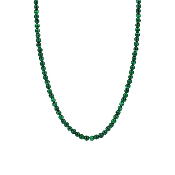 Collana donna Ti Sento Milano in argento con perline color verde malachite 3916MA