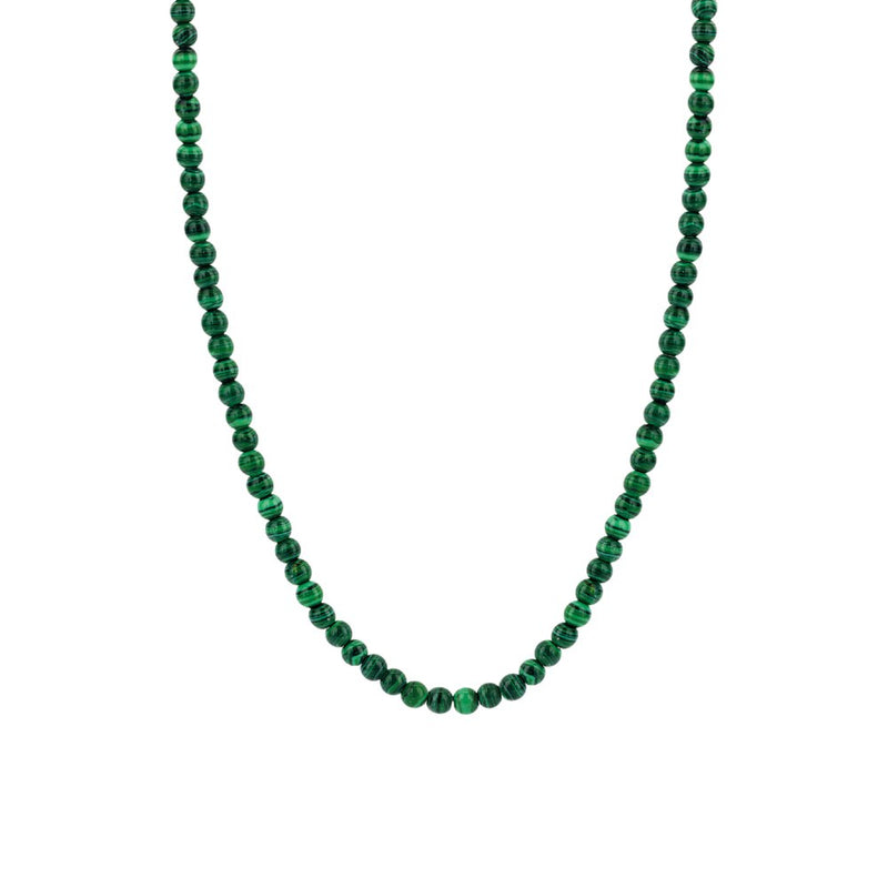 Collana donna Ti Sento Milano in argento con perline color verde malachite 3916MA