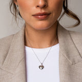 Collana donna TI SENTO in argento con pendente a cuore in argento e zirconi 6745SI Indossato