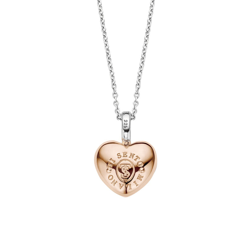 Collana donna Ti Sento in argento con pendente a cuore in argento rosa con zirconi 6745SR Variante2