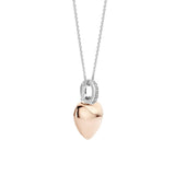 Collana donna Ti Sento in argento con pendente a cuore in argento rosa con zirconi 6745SR Variante1
