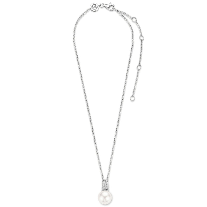 TI SENTO Collana donna in argento con pendente perla bianca e zirconi bianchi 3877PW Variante2