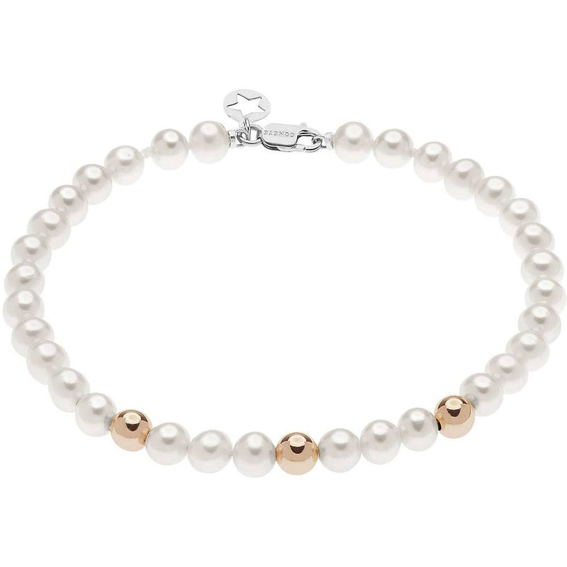 Comete Bracciale Easy Basic Con Perle Coltivate – Gioiello Donna In Oro 750‰, Perle Ø 6,5/7 Mm, Collezione Perle, Brq 113 Am