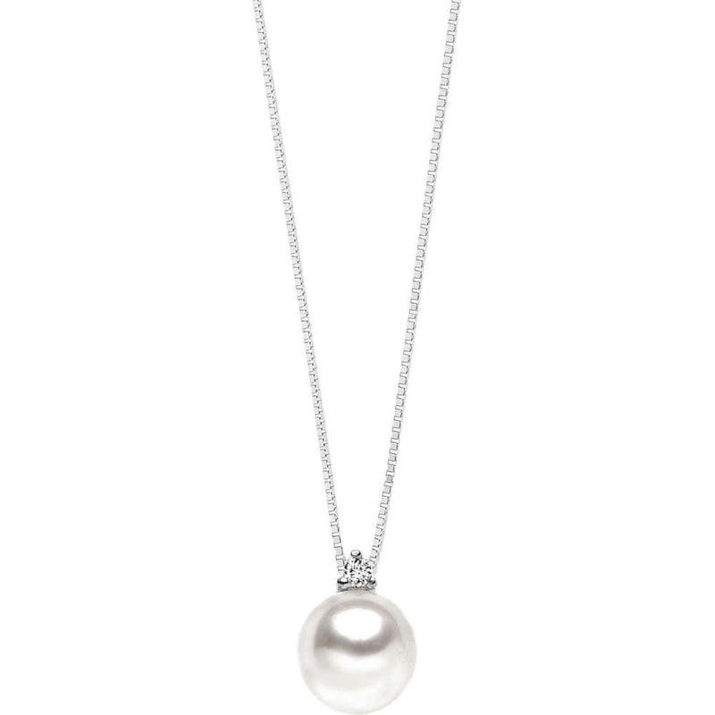 Collana COMETE in Oro Bianco con Diamante GLP 434 – ALFYO