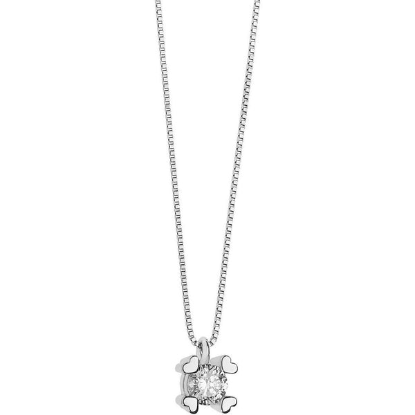 Collana Donna Punto Luce in Oro Bianco con Diamante COMETE GLB 1450Variante 1