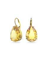 SWAROVSKI Orecchini pendenti donna con cristalli gialli a goccia sfaccettati su montatura dorata 5619495 Variante1