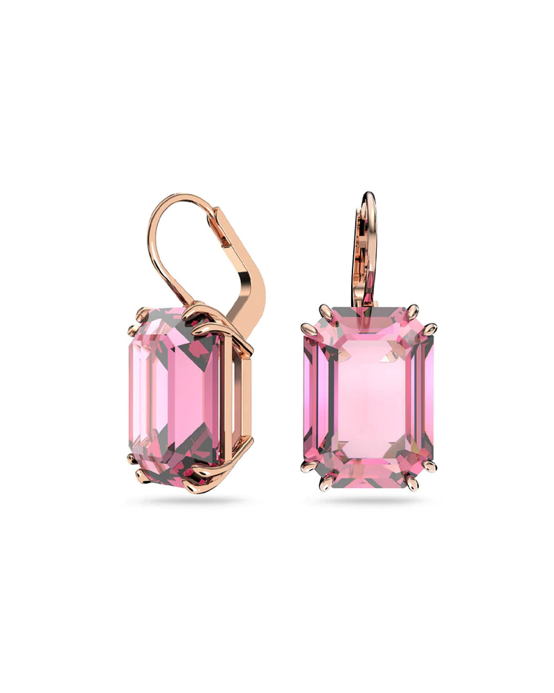 SWAROVSKI Orecchini pendenti con cristalli ottagonali rosa su montatura rosé 5619502 Variante