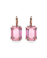 SWAROVSKI Orecchini pendenti con cristalli ottagonali rosa su montatura rosé 5619502
