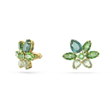 SWAROVSKI orecchini a lobo a forma di fiore in metallo dorato con cristalli verdi 5658400 Variante