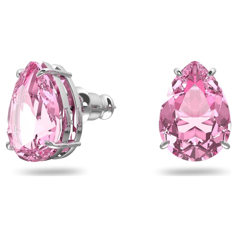 SWAROVSKI orecchini a lobo in metallo rodiato con cristalli a goccia rosa 5614455 Variante1