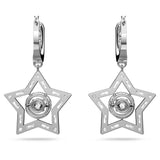 Swarovski orecchini pendenti con stella in metallo rodiato e cristalli 5617767 Variante4