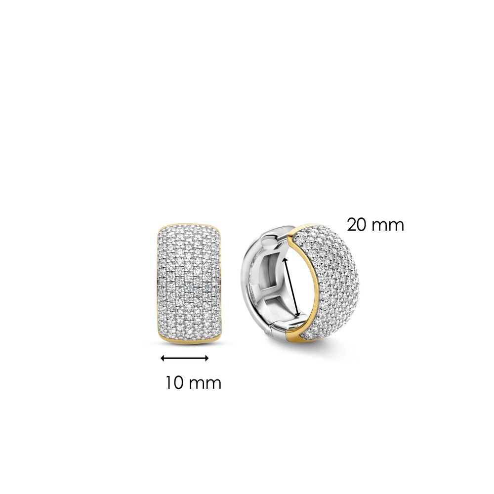 Placcato Oro 3µ – Orecchini Tondo Piatto Zirconi Bianchi 6mm Con Perno 1paio - Foto 2