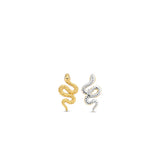 Orecchini a lobo Ti Sento a forma di serpente in argento dorato con zirconi bianchi 7826SY Variante2