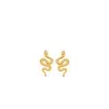 Orecchini a lobo Ti Sento a forma di serpente in argento dorato con zirconi bianchi 7826SY Variante1