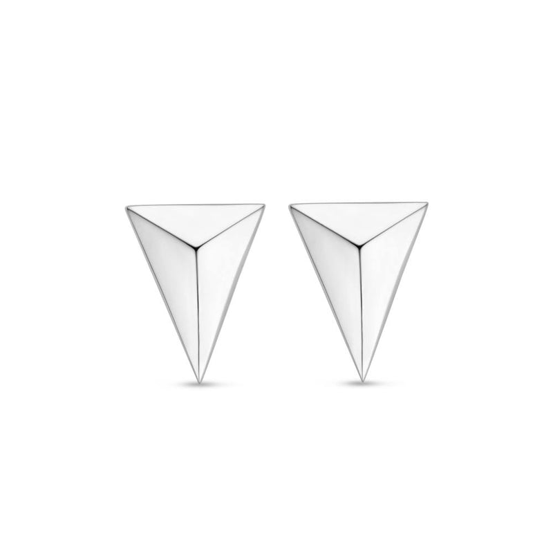 TI SENTO Orecchini a lobo a forma triangolare in argento rodiato 7898SI Variante