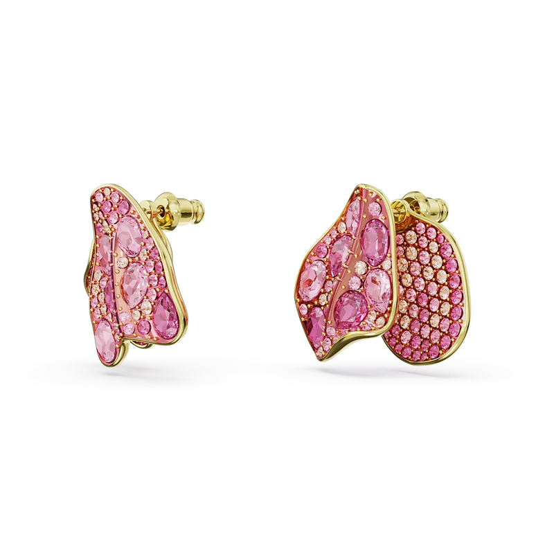 SWAROVSKI orecchini a lobo con petali con cristalli rosa in metallo placcato oro 5650561 Variante