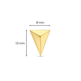 TI SENTO Orecchino singolo a lobo a forma triangolare in argento placcato oro giallo 7898SY H Dimensioni