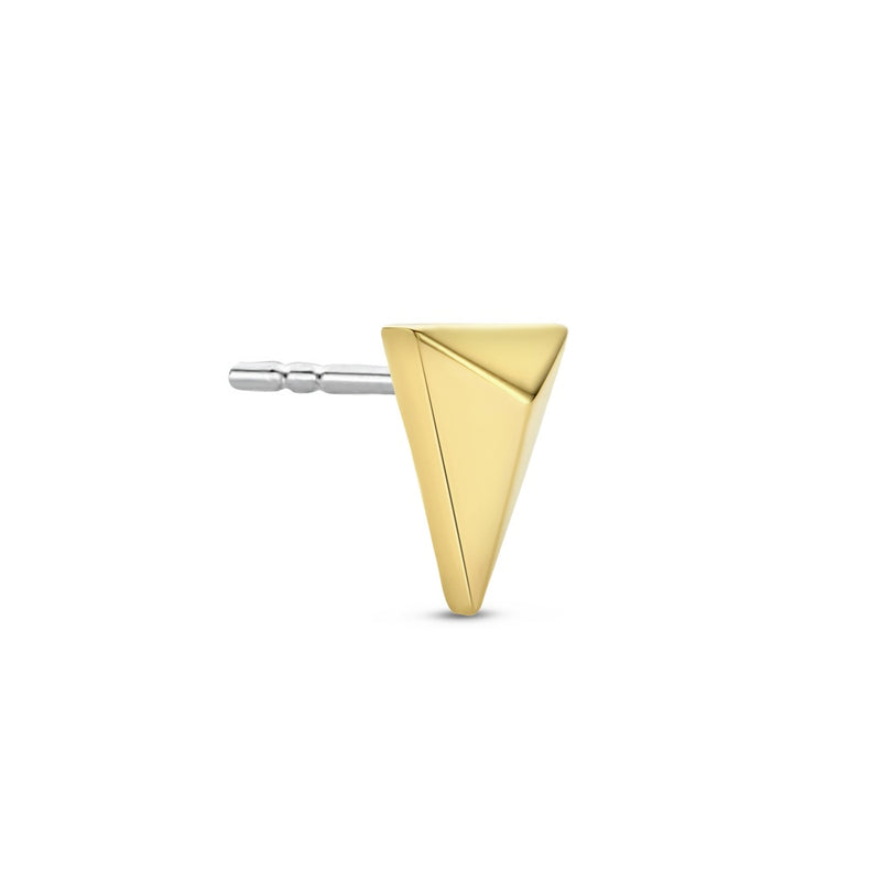 TI SENTO Orecchino singolo a lobo a forma triangolare in argento placcato oro giallo 7898SY H Variante