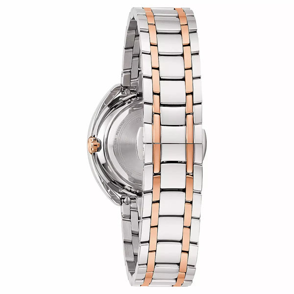 BULOVA orologio donna Classic al quarzo quadrante madreperla bianco e color argento e cinturino in acciaio bicolore 98P219 Variante