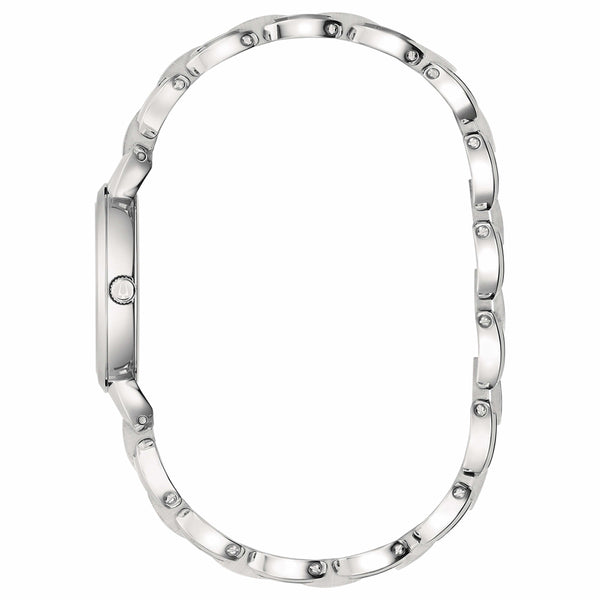 BULOVA Orologio al quarzo da donna solo tempo cassa e cinturino in acciaio quadrante madreperla bianco con diamanti 96P230 Variante1