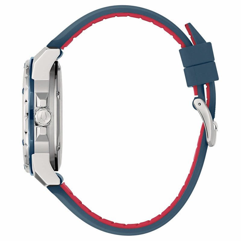 orologio uomo bulova marine star automatico quadrante blu e cinturino in silicone blu 98A282 Variante2
