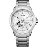 orologio uomo citizen automatico super titanio, solo tempo quadrante argento NH9120-88A