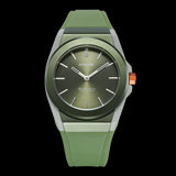 D1 Milano orologio unisex al quarzo cassa rotonda quadrante verde e cinturino in silicone verde CLRJ06