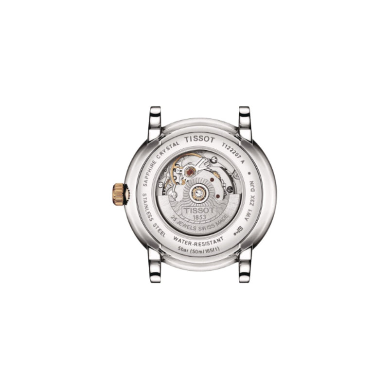 Orologio Automatico Tissot da Donna con Cassa in acciaio 316 L con trattamento Pvd oro rosa Quadrante Argento T1222072203300 dettaglio 2