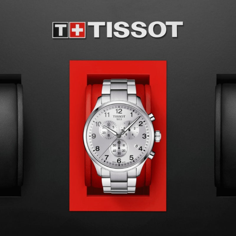 Orologio al Quarzo Tissot da Uomo con Cassa in acciaio 316 L Quadrante Argento T1166171103700 dettaglio 2