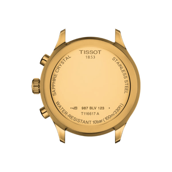 Orologio al Quarzo Tissot da Uomo con Cassa in acciaio 316 L con trattamento Pvd oro Quadrante Nero T1166173305100 dettaglio 2