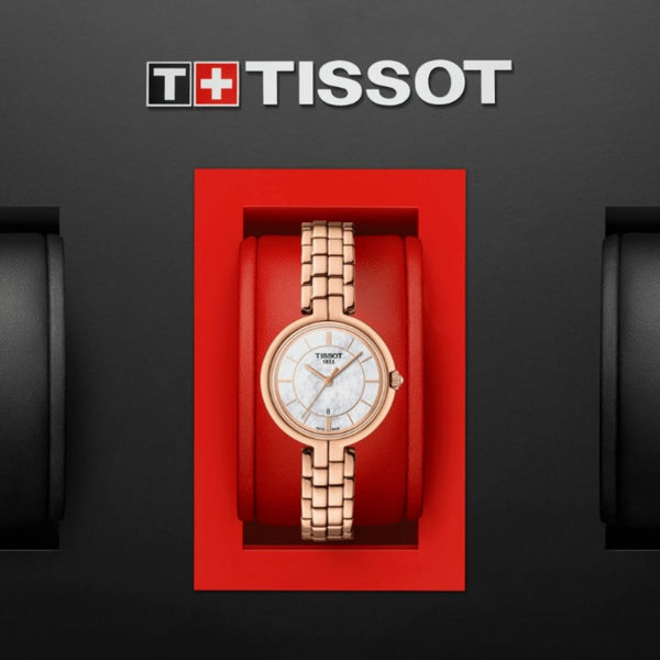 Orologio al Quarzo Tissot da Donna con Cassa in acciaio 316 L con trattamento Pvd oro rosa Quadrante Madreperla Bianca T0942103311101 dettaglio 2